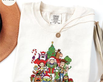 Comfort Colors® Toy Story Christmas Shirt, Buzz Lightyear Xmas Shirt, Disney Pixar Xmas Shirt, Sheriff Woody Christmas Shirt, Xmas Shirt
