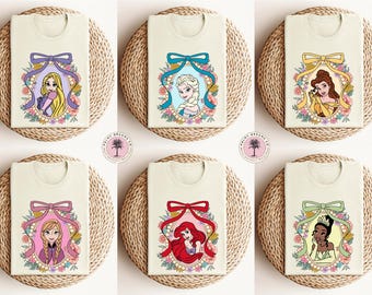 Coquette Disney Princess Shirt, Retro Disney Princesses Shirt, Elsa Shirt, Disneyland Matching Shirts, Disney Girls Trip, Magic Kingdom