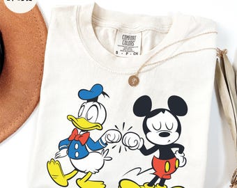 Chemise Mickey et Donald Comfort Colors®, t-shirt Best Friends Disney, chemise Mickey Mouse, chemise Donald Duck, cadeau pour meilleur ami, chemise Disney