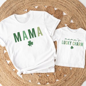 Mama and Mama's Lucky Charm Shirt, St. Patrick's Day Shirt, Matching Mother's Day Gift, Lucky Mama and Baby Shirt image 4
