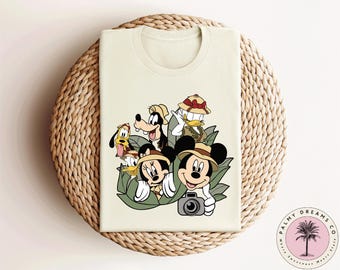 Camiseta de safari de Mickey y sus amigos, camiseta del Reino Animal, camiseta del modo Safari, camiseta de Mickey Safari, camiseta Disney para niños y adultos