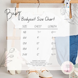 a baby boy's size chart with shoes and a teddy bear