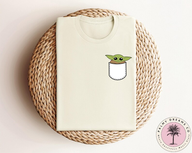 Star Wars Baby Yoda Shirt, Pocket Size Yoda Shirt, Disney Yoda Shirt, Disneyworld Trip Shirt, Star Wars Matching Shirt image 4