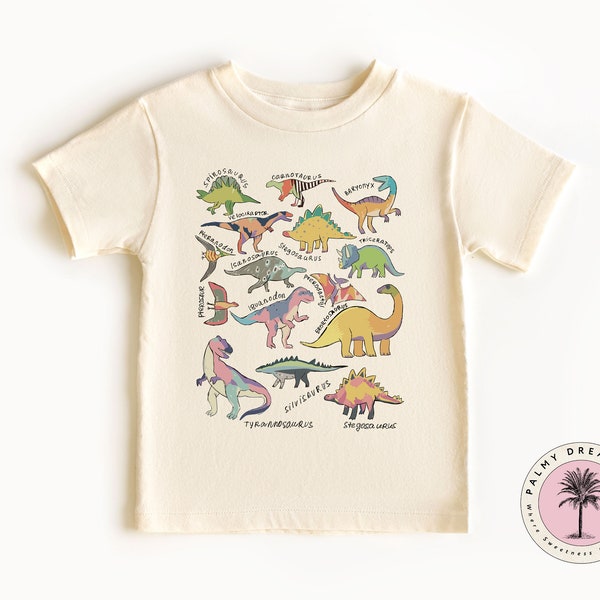 Dinosaurs Shirt, Retro Kids Shirt, Types of Dinosaurs, Kids Dino Shirt, Dinosaurs Lover Shirt, Kids Gifts Shirt