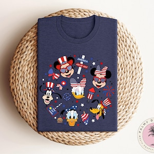 Disney Shirts, Mickey and Friends 4th of July Shirts, American Flag Shirt, Disneyland 4th of July Vacation, Disneyworld USA Shirt