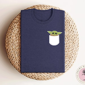 Star Wars Baby Yoda Shirt, Pocket Size Yoda Shirt, Disney Yoda Shirt, Disneyworld Trip Shirt, Star Wars Matching Shirt image 1