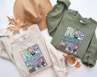 Retro Frozen Graphic Sweatshirt, Disneyland Vacation Gift
