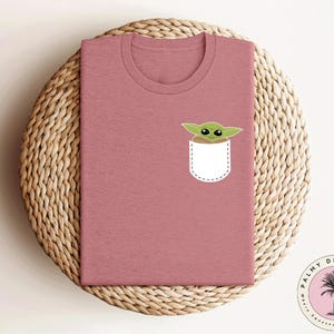 Star Wars Baby Yoda Shirt, Pocket Size Yoda Shirt, Disney Yoda Shirt, Disneyworld Trip Shirt, Star Wars Matching Shirt image 2