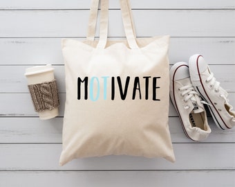 Motivate Tote Bag, Occupational Therapist Tote Bag, Occupational Therapy Gifts, Mental Health Gifts, OT Gifts, Custom Tote Bag