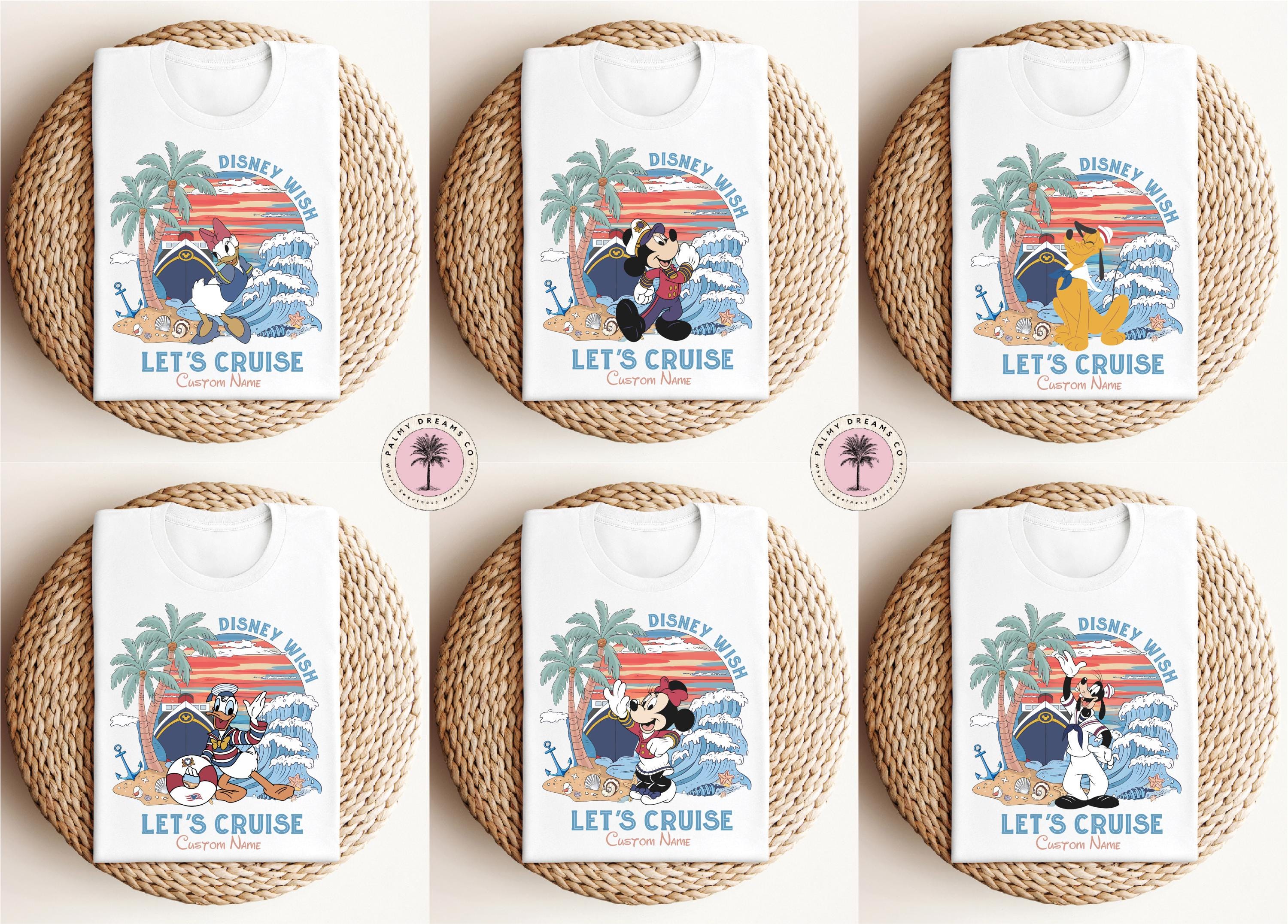 Retro Disney Cruise Shirt, Let's Cruise Shirt, Custom Disney Wish Shirt, Mickey and Friends, Disney Cruise Crew Shirt, Captain Mickey Shirt