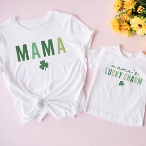Mama and Mama's Lucky Charm Shirt, St. Patrick's Day Shirt, Matching Mother's Day Gift, Lucky Mama and Baby Shirt image 3
