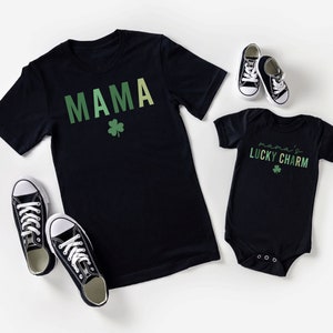 Mama and Mama's Lucky Charm Shirt, St. Patrick's Day Shirt, Matching Mother's Day Gift, Lucky Mama and Baby Shirt image 2