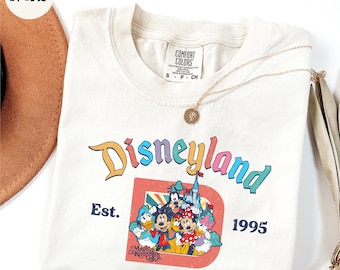 Comfort Colors® Disneyland California Shirt, Disneyland Est. 1995 Shirt, Mickey and Friends Tee, Retro Disneyland Shirt, Magic Kingdom Shirt