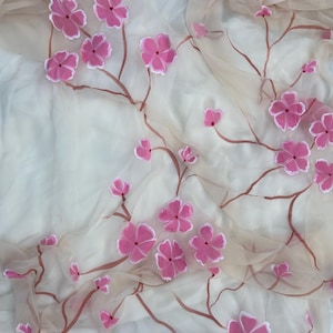 SALE Hand Painted Chiffon Saree for Wedding beige Chiffon Saree bridesmaid saree Chiffon Sari Partywear Saree Designer gift for women