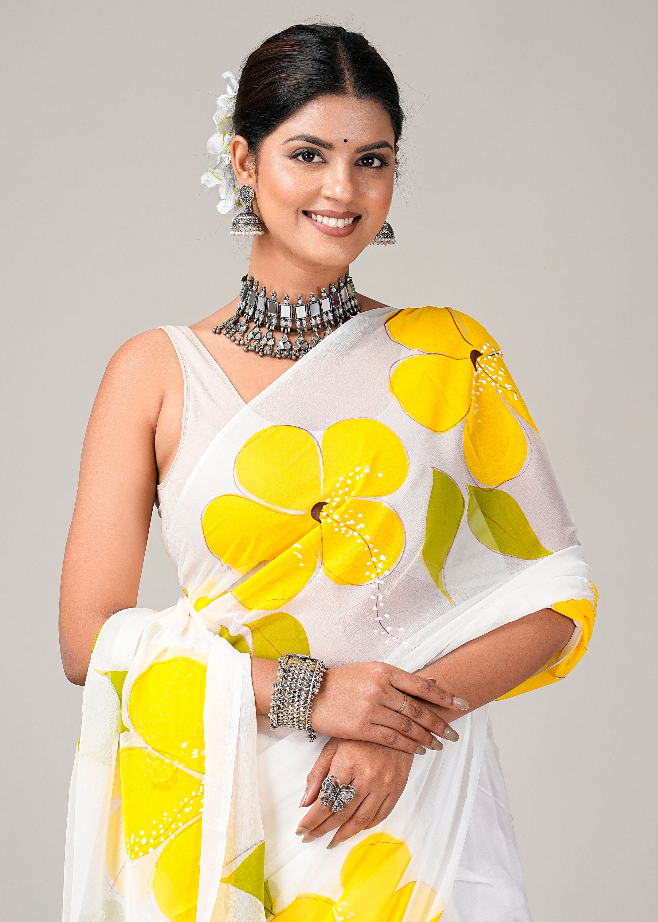 Chiffon saree dress design hotsell