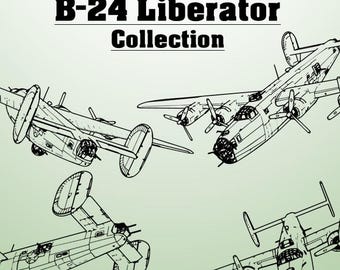 Franklin Mint 1/48 Scale - B-24 Liberator Bomber FOR PARTS - See