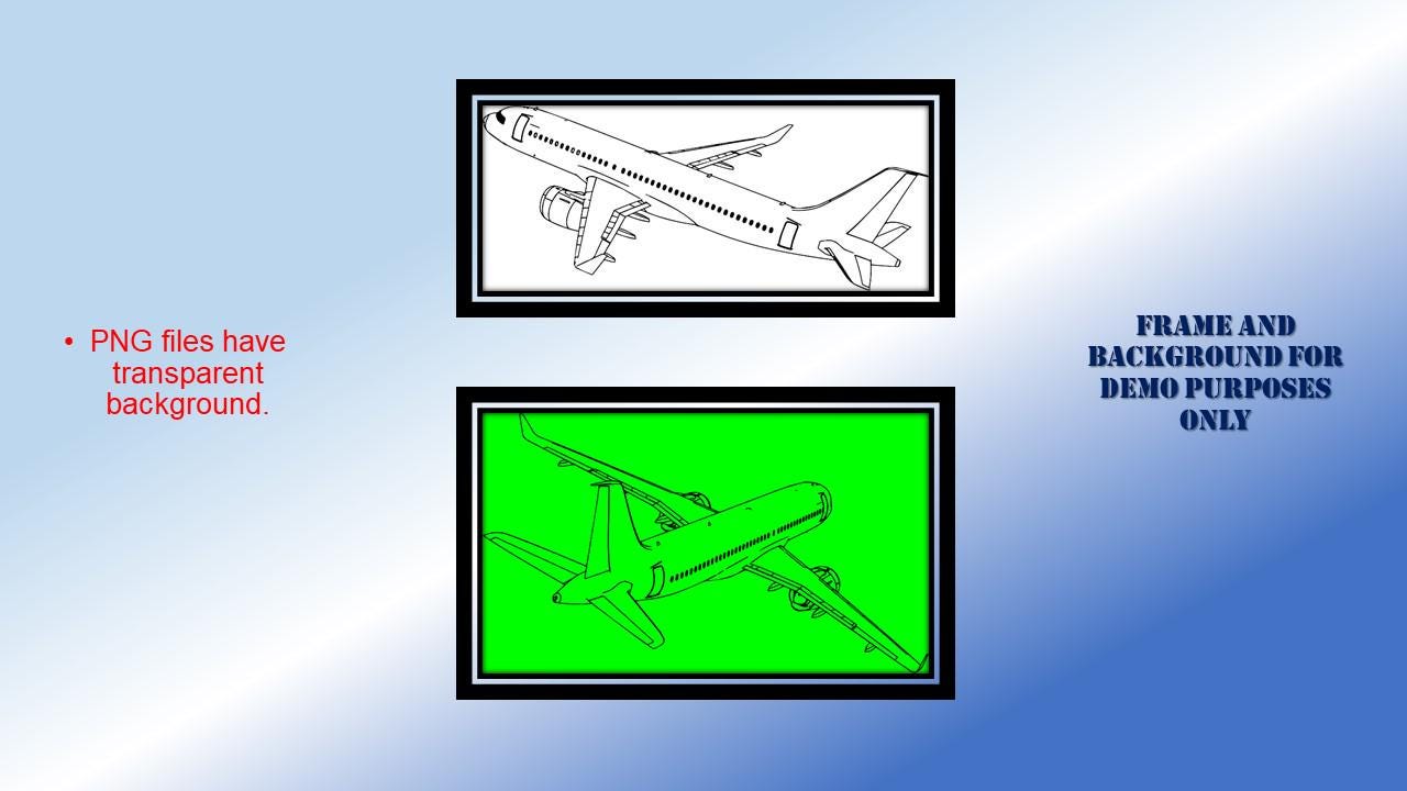 A320 Airliner Aircraft Pack (SVG & PNG Formats) Digital Aircraft ...