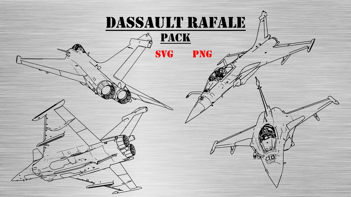 Dassault Rafale Aircraft Pack (SVG & PNG Formats) Digital Military ...