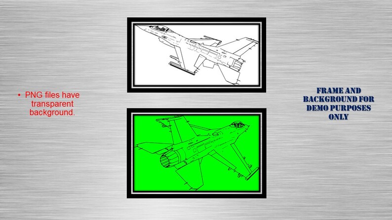 F-16C Fighting Falcon Aircraft Pack SVG & PNG Formats Digital Military ...