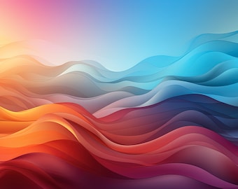 8K High-Quality MacBook Wallpaper Set Gradient Style Backgrounds for Desktop, Phones, and MacBooks in JPEG Format, 5 pieces