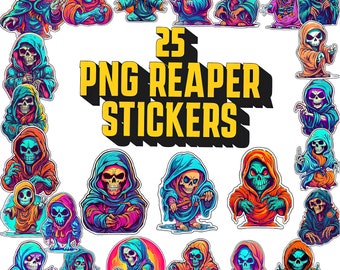 Grim reaper sticker PNG set, Skeleton car stickers pack, Grim reaper caclipart, Spooky Stickers clip art,Grim Reaper digital stickers Bundle