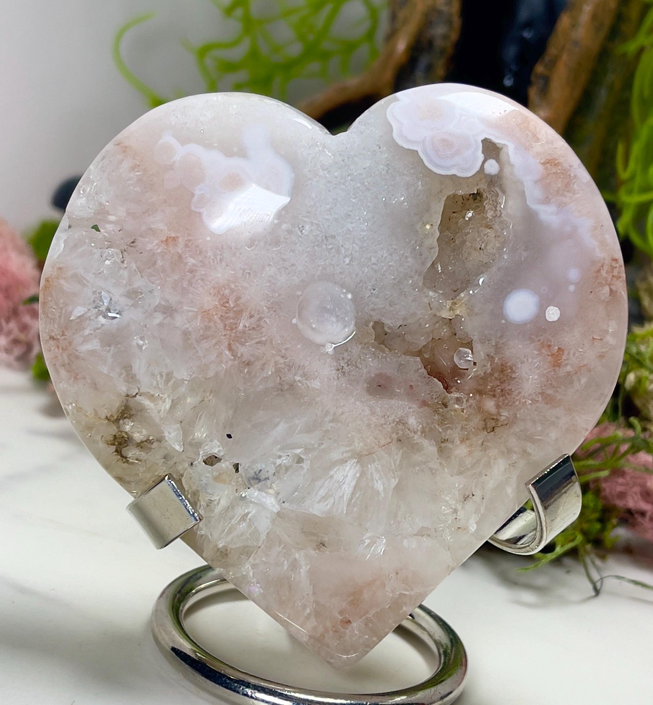 ピンクアメシスト druzy ハート Pink Amethyst Druzy Heart | CBV