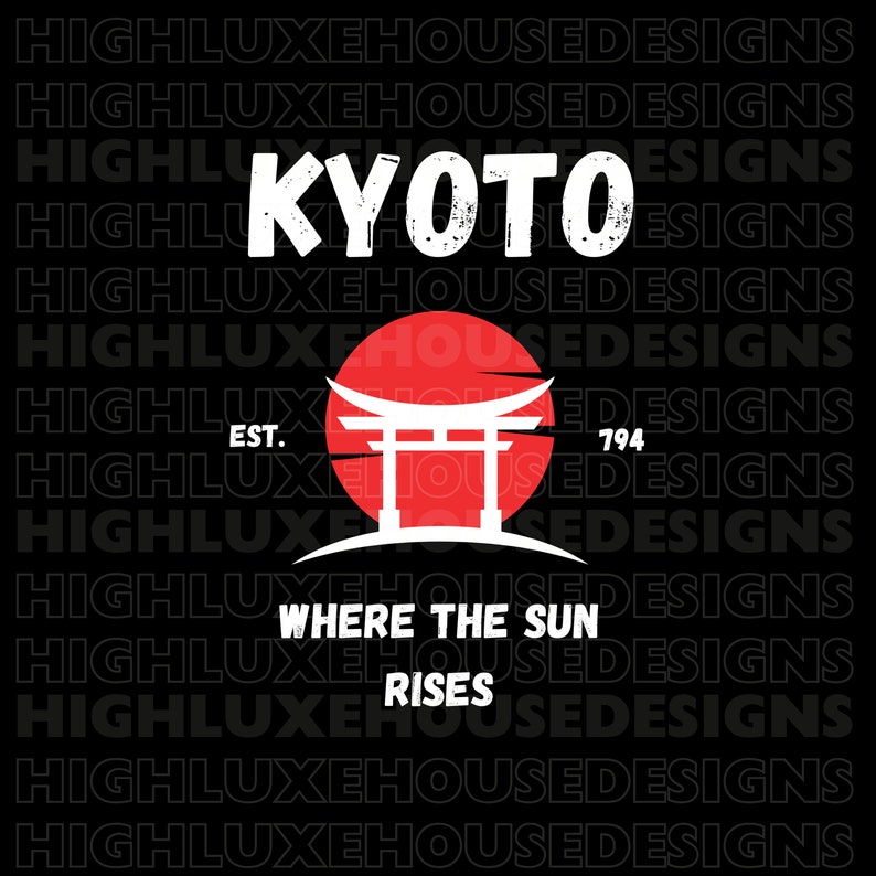 White and Black Japanese Shirt Design Japan PNG Kyoto Shirt Design