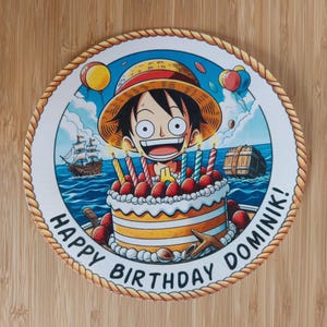 Stampe di cibo manga, immagine commestibile, decorazione manga, cupcake animati, immagine commestibile manga, torta manga