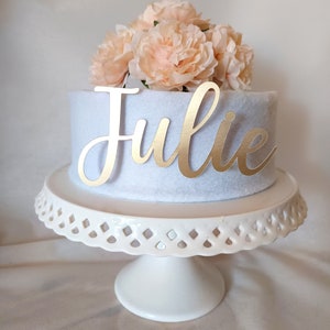 Nome ed età del topper per il viso, torta personalizzata, cake topper, decorazione del nome