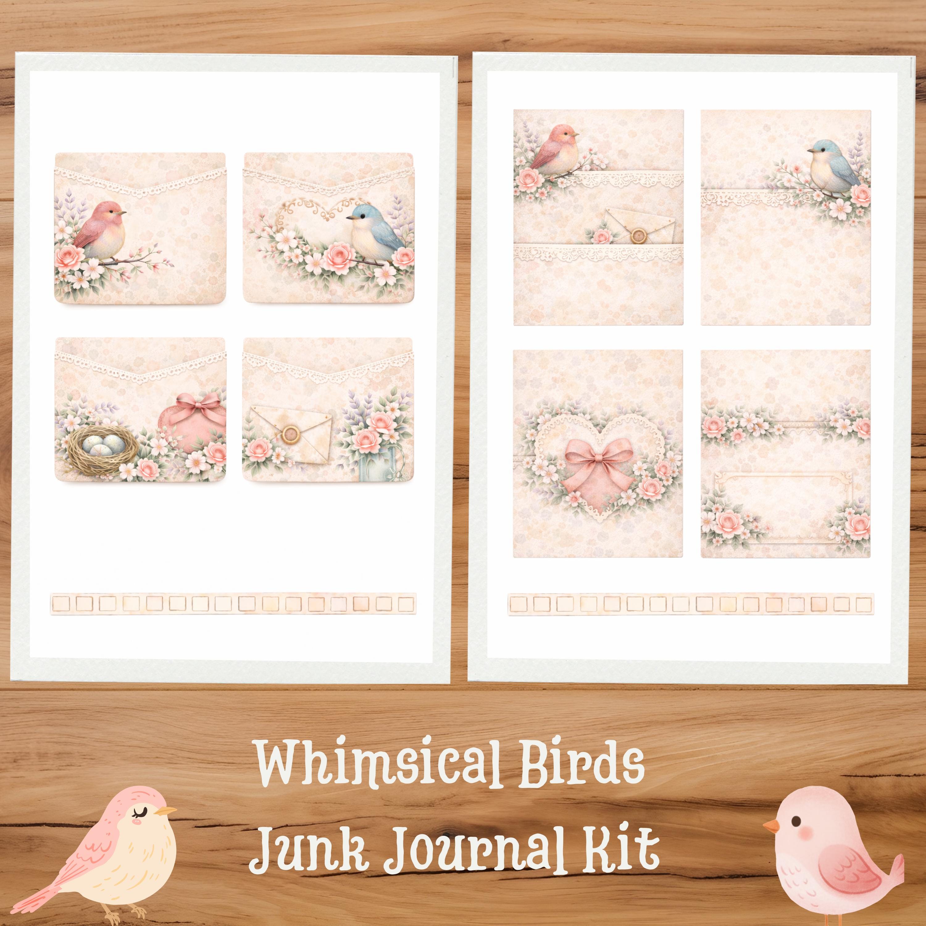 Cottagecore Birds Junk Journal Kit, Vintage Bird Ephemera Printable ...