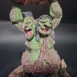 Zweiköpfiger Troll - Handbemalt - D&D - Miniaturen