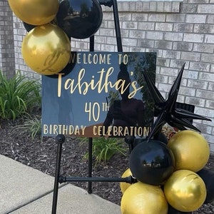 Custom Acrylic Birthday Welcome Sign, Back Painted Acrylic Sign, Acrylic Wedding Welcome Sign, Bridal Shower, Special Event, Baby shower