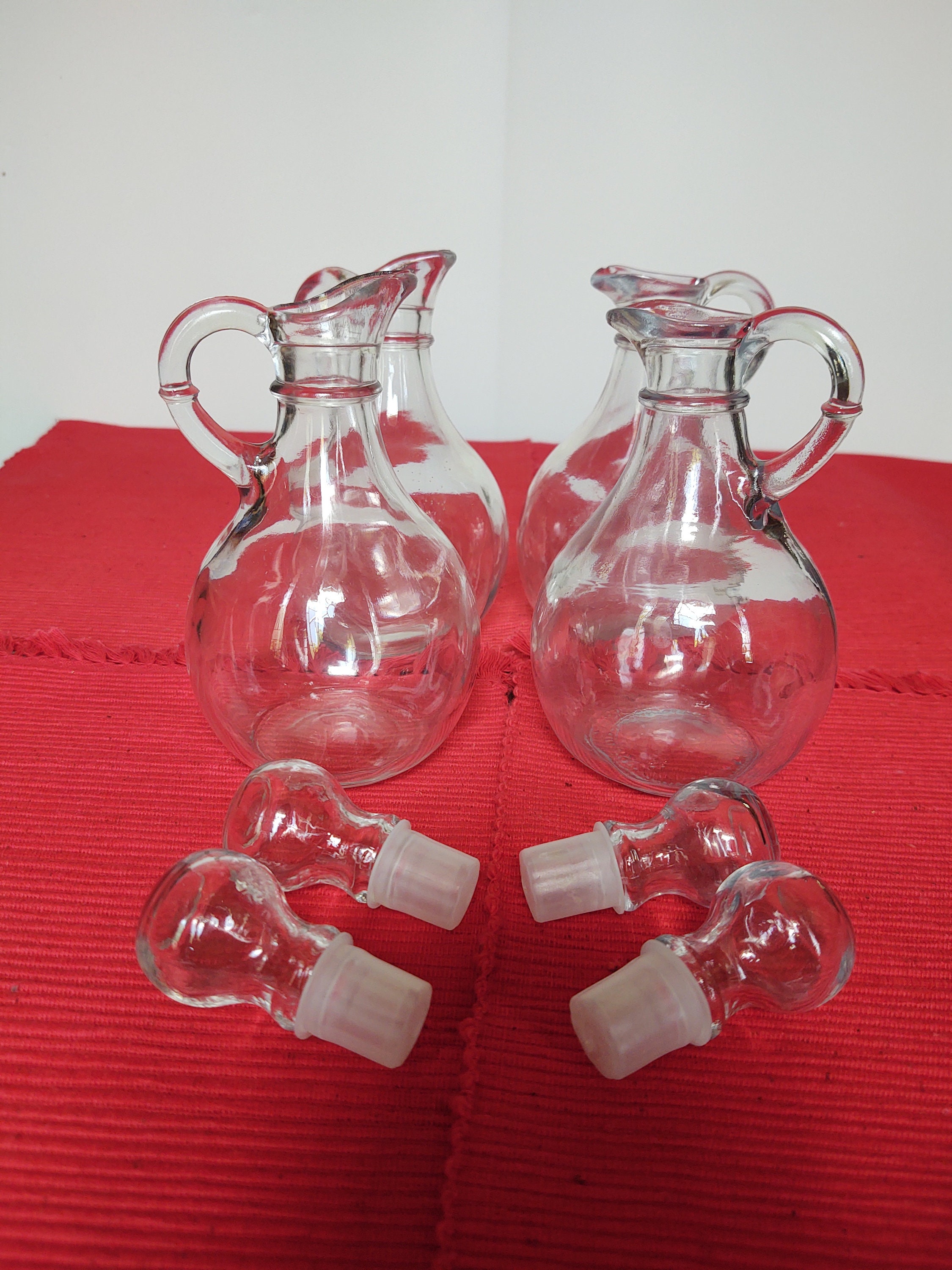 Glass Cruet With Stopper, Oil and Vinegar Cruet Etsy
