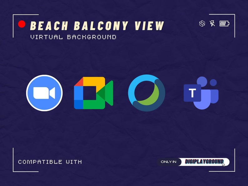 Balcony Streaming Backgrounds, Beach Balcony Zoom Backgrounds, Balcony