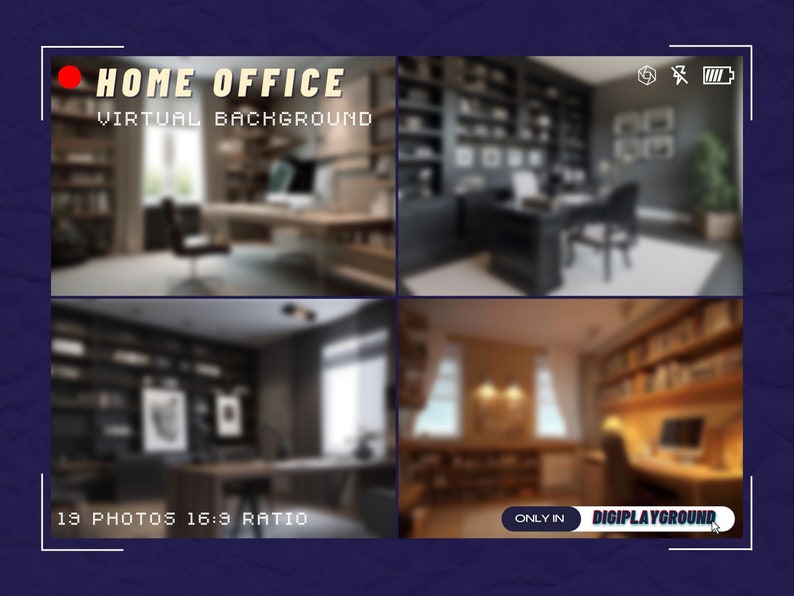 Home Office Blurred Zoom Backgrounds, Office Blurred Streaming