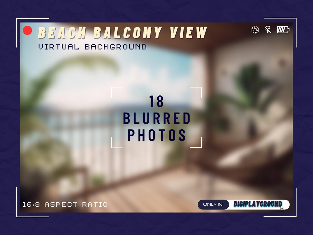 Balcony Streaming Backgrounds, Beach Balcony Zoom Backgrounds, Balcony
