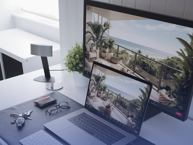 Balcony Streaming Backgrounds, Beach Balcony Zoom Backgrounds, Balcony