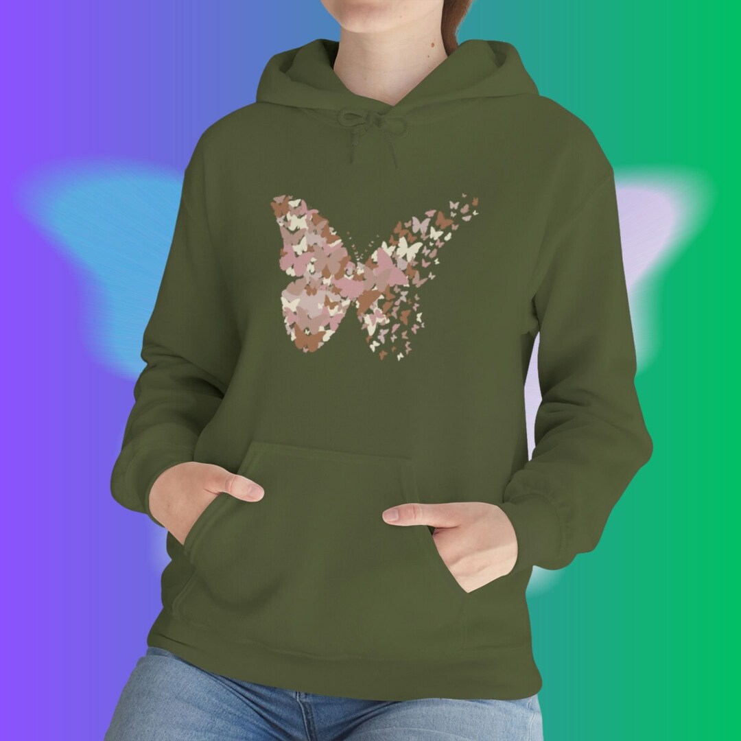 Butterfly Cropped Hoodie