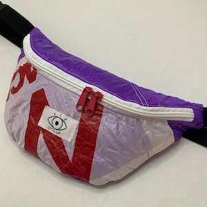 Sac banane en toile de parachute recyclé, sac upcyclé, sac ceinture upcyclé, sac de taille, sac de hanche, petit sac bandoulière unisexe