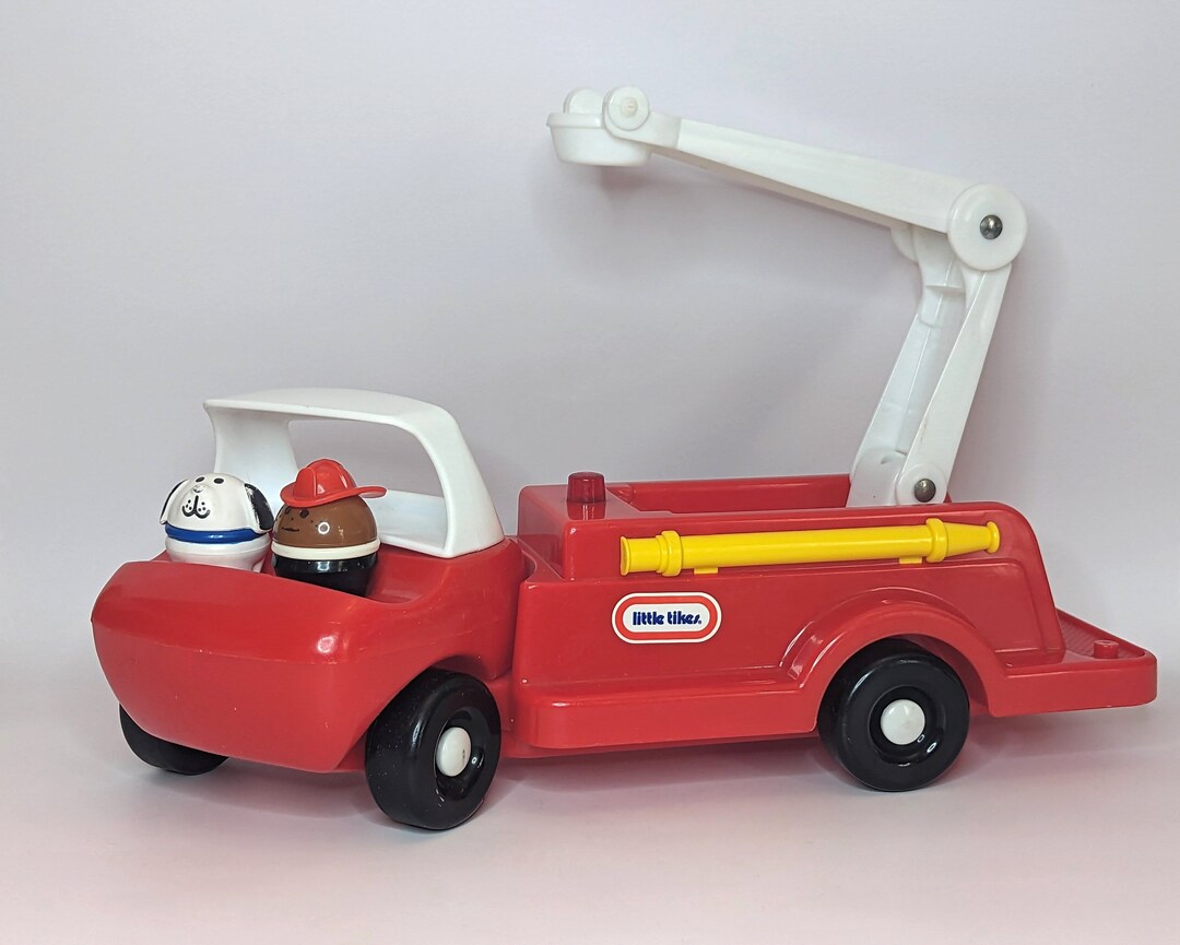 Vintage Little Tikes Fire Truck Engine With African American