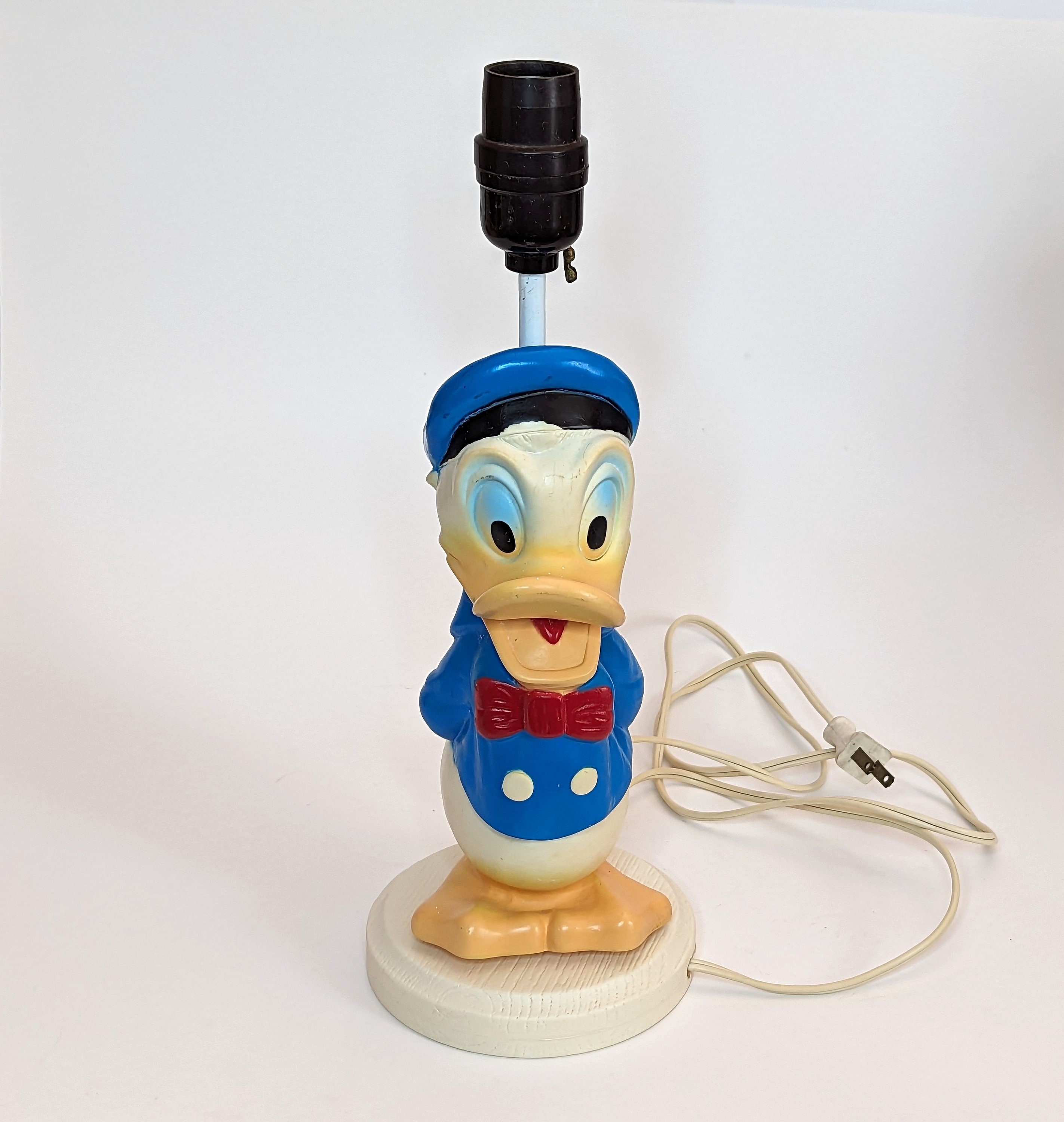 Vintage Walt Disney Donald Duck Rubber Table Lamp Works Etsy