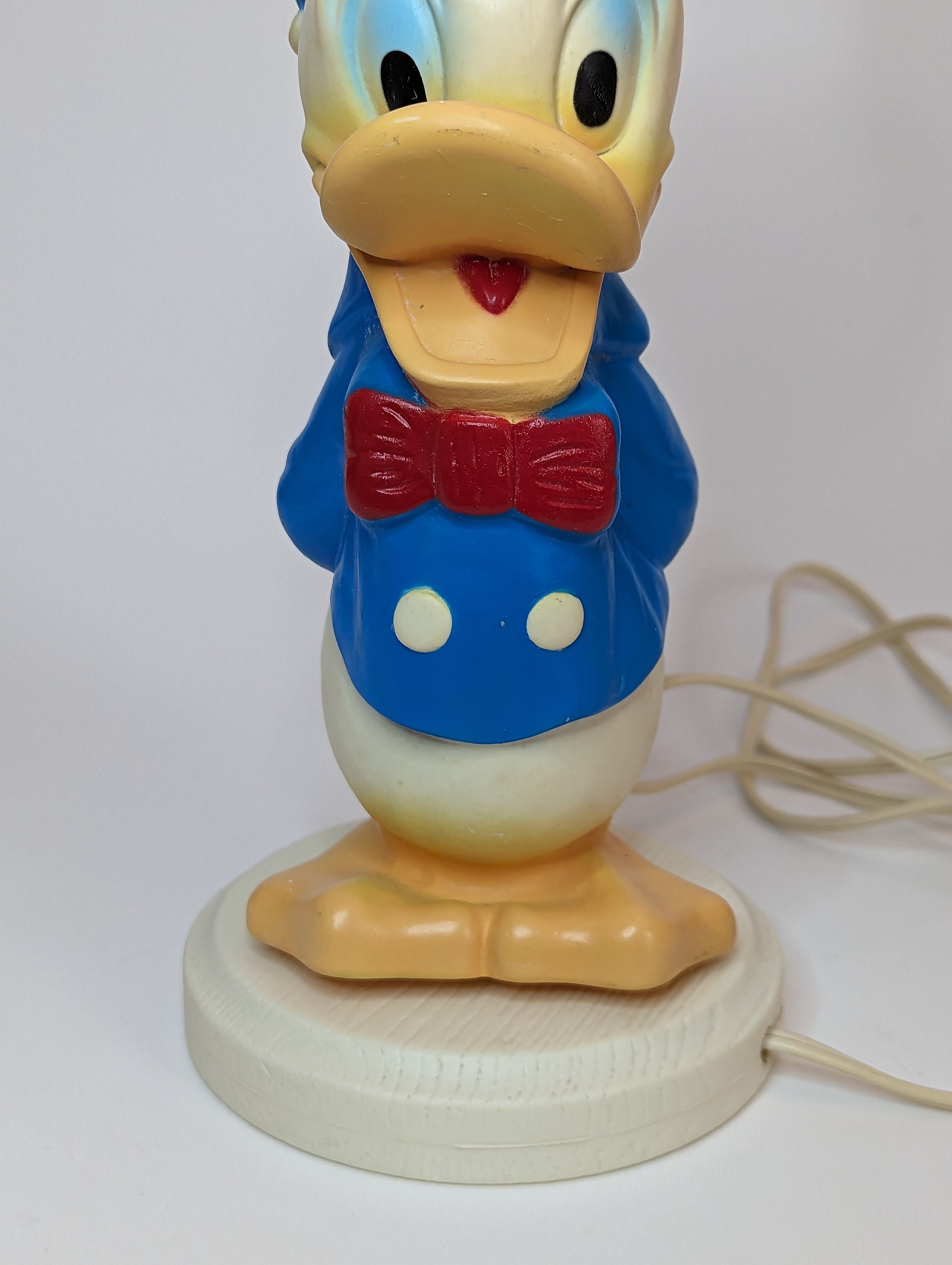 Vintage Walt Disney Donald Duck Rubber Table Lamp Works Etsy