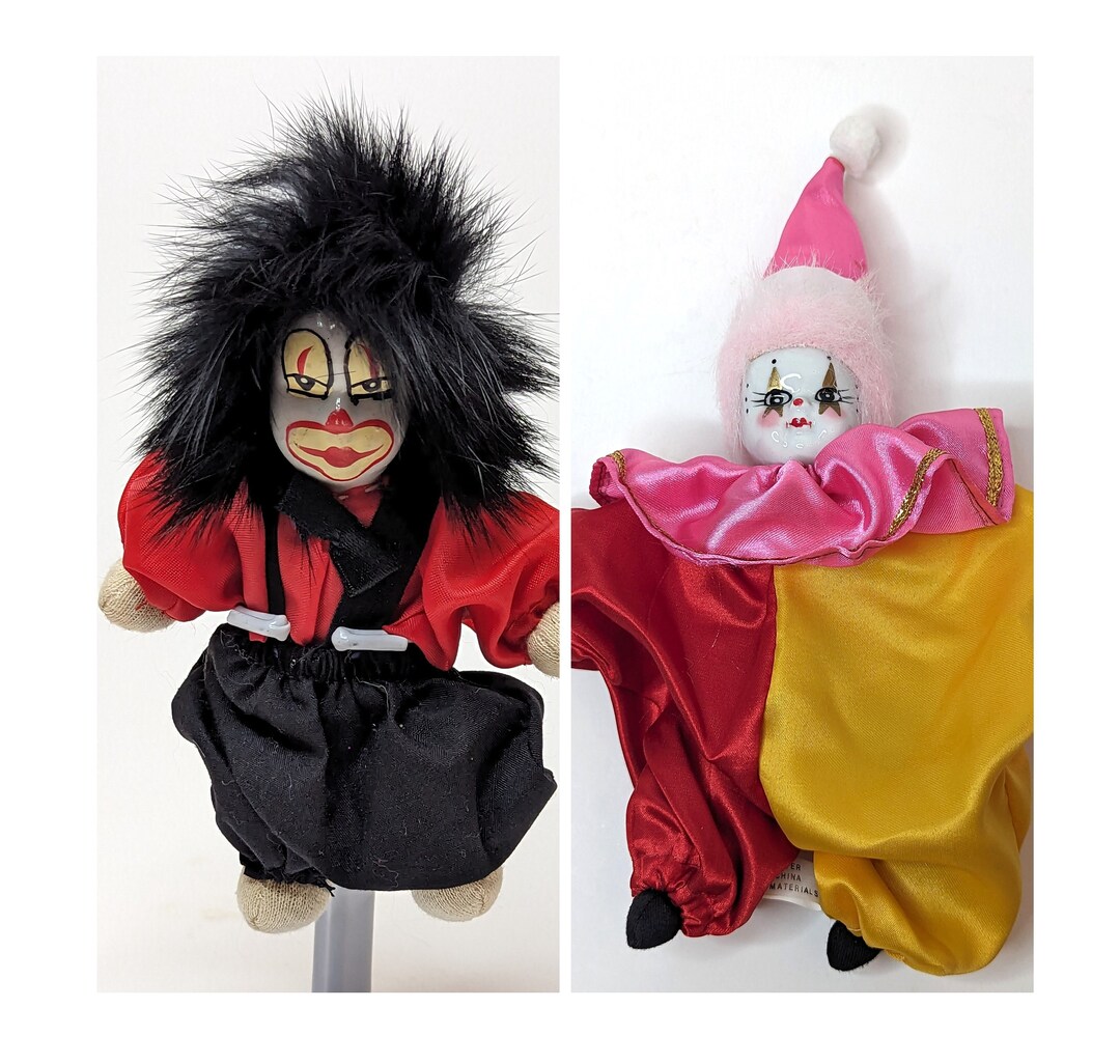 Vintage Porcelain Bean Bag Clowns Choose a Clown Etsy