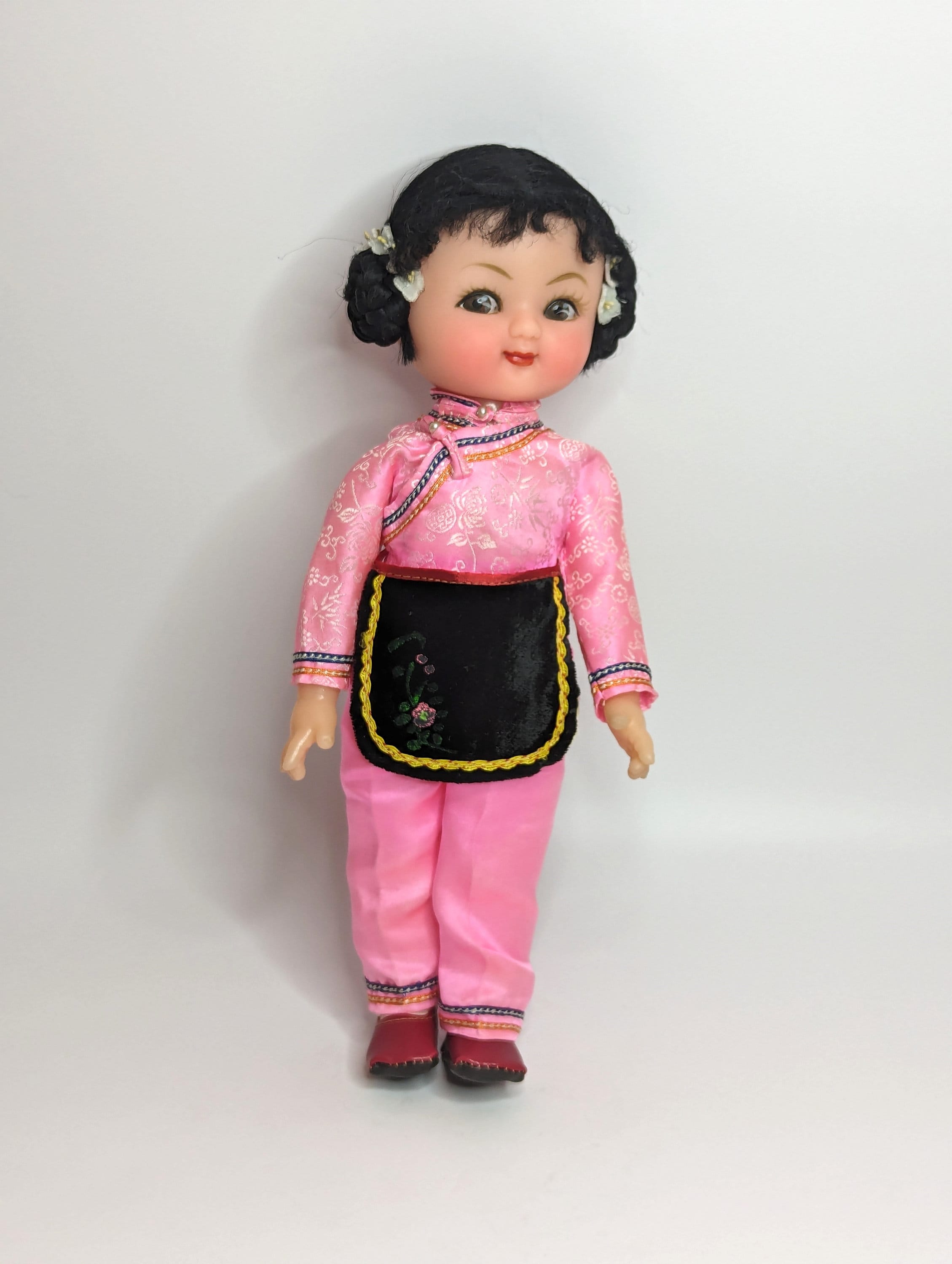 Vintage 1970's Chinese Folk Rubber Doll Made in Peoples Republic