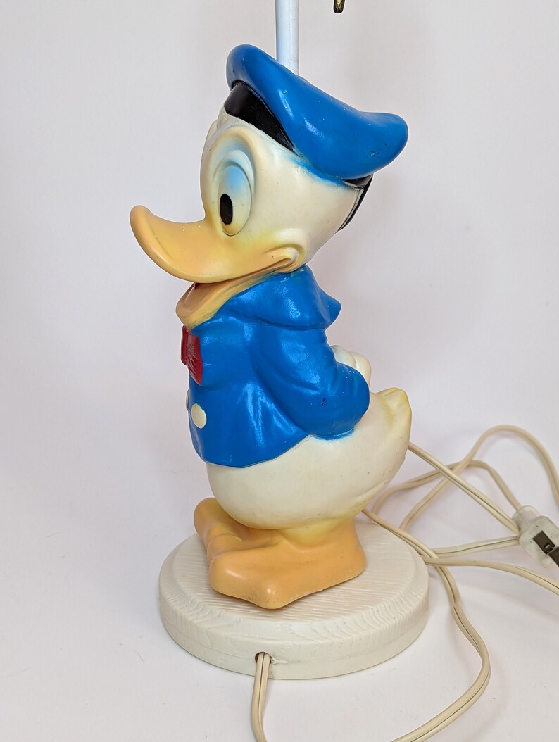 Vintage Walt Disney Donald Duck Rubber Table Lamp Works Etsy