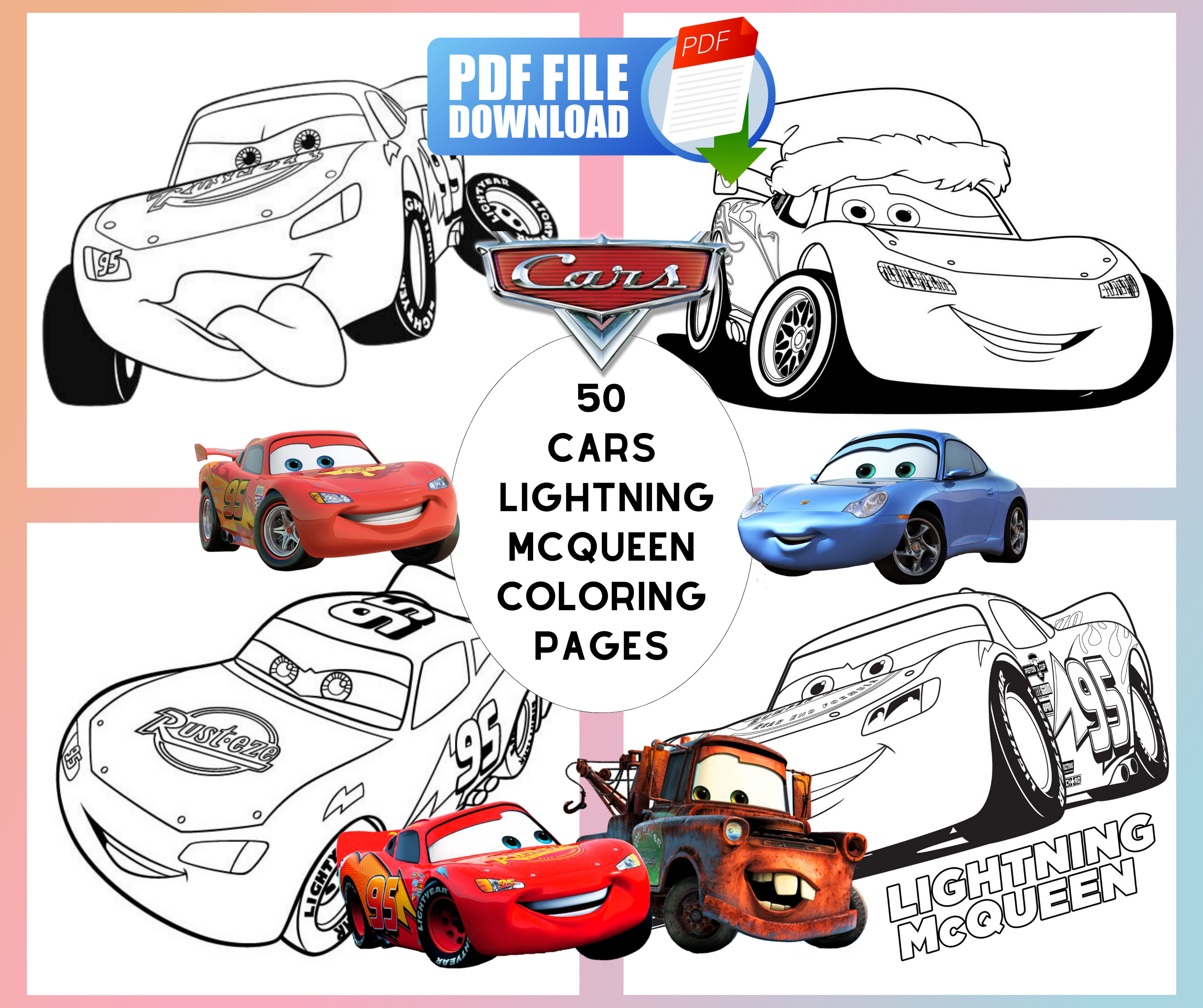 26 Lighting McQueen Coloring Pages (Free PDF Printables)