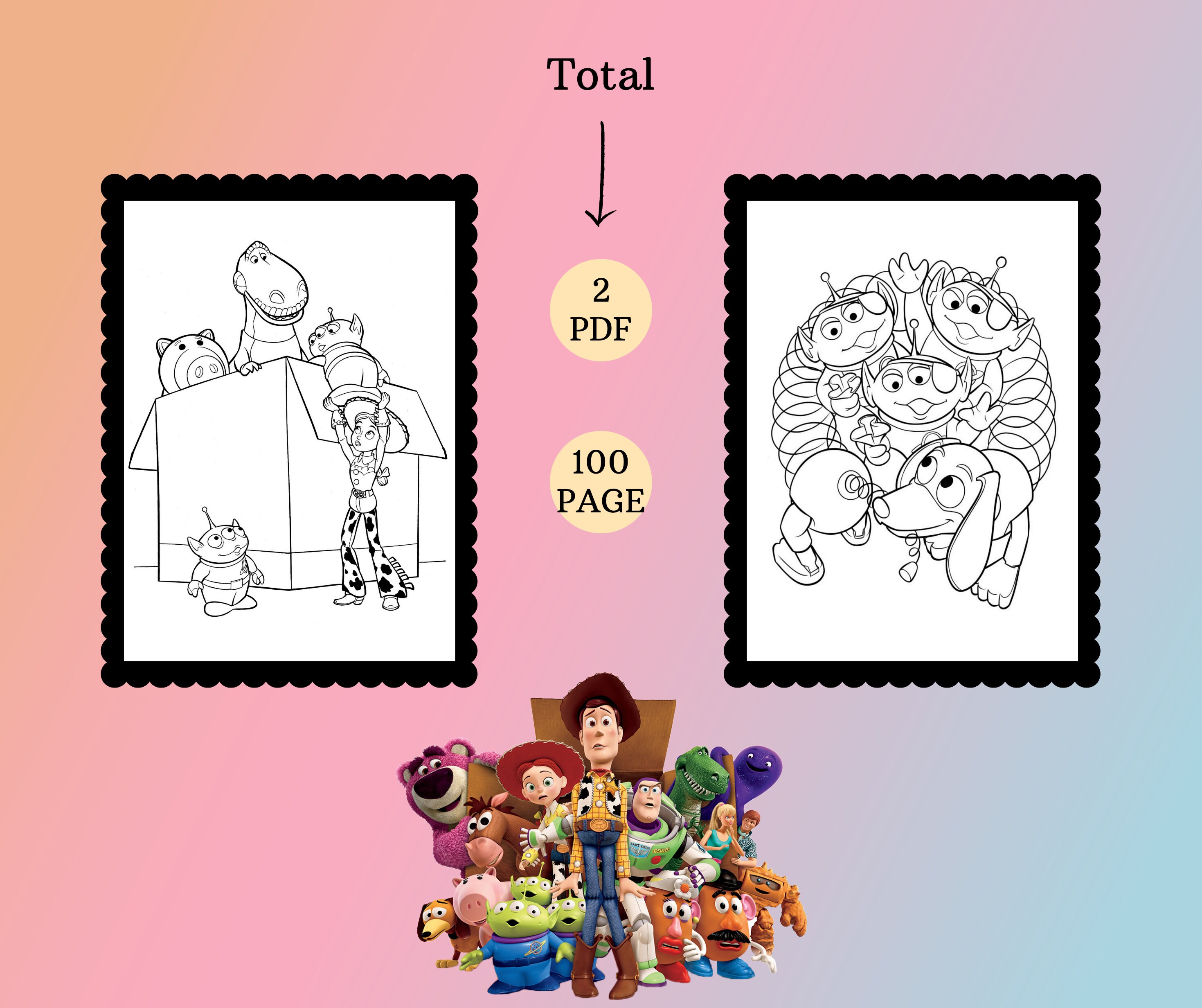 Toy Story Coloring Book Toy Story Printable Book Toy Story - Etsy