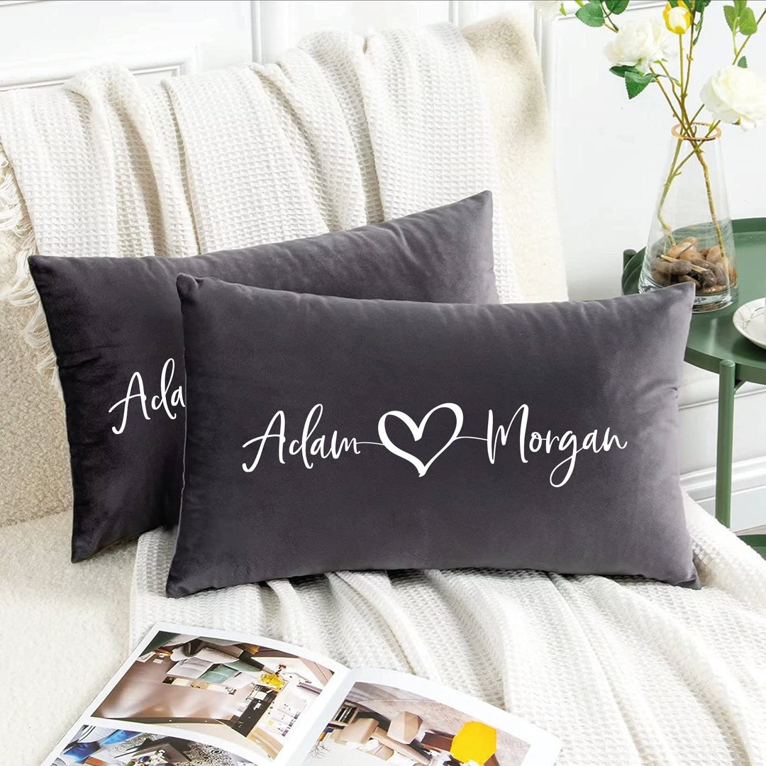 Custom Pillow, Custom Couple Pillow, Personalized Pillow, Couple Name