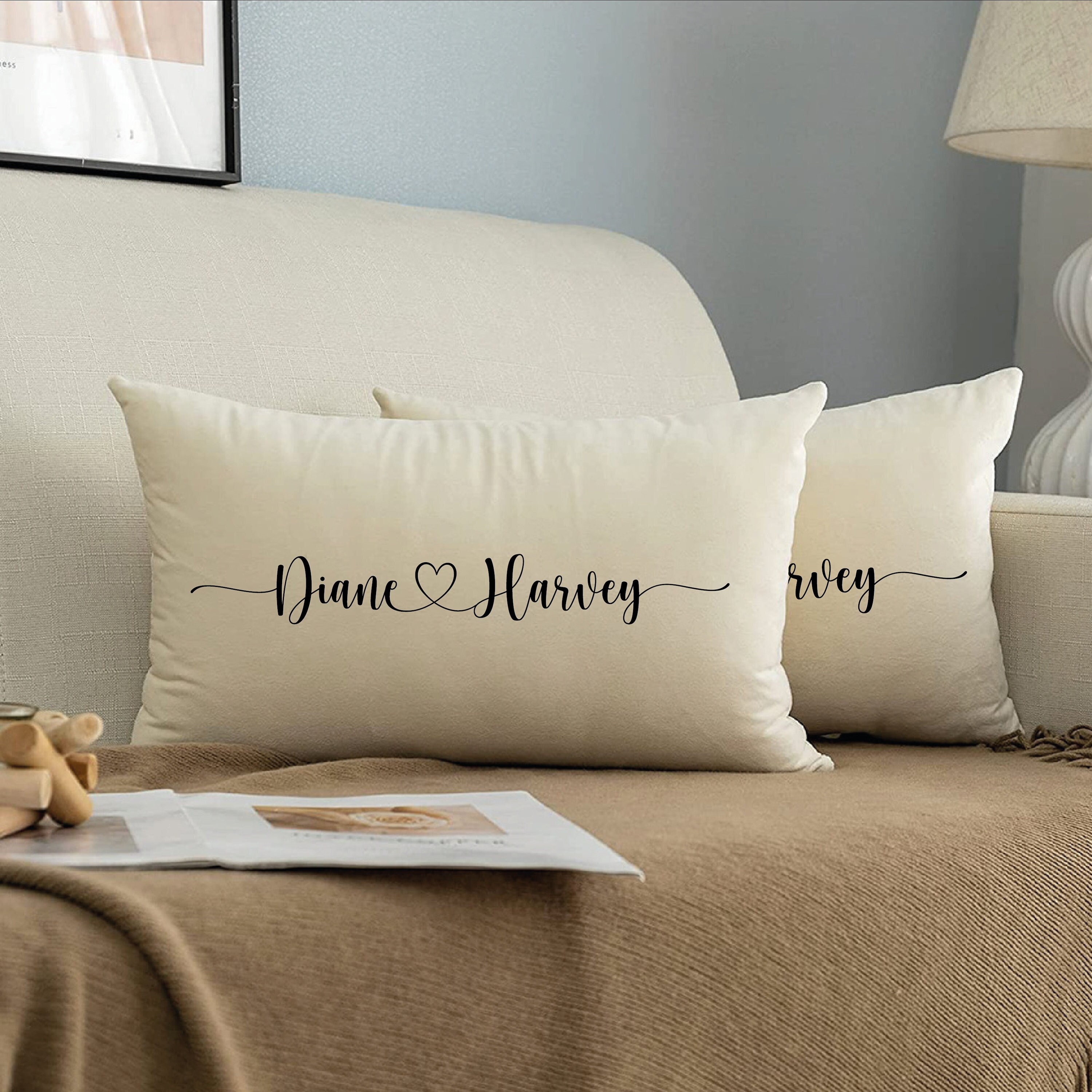 Girls Love A Monogram Wedding Gifts for Couples Unique for Couple - Personalized Wedding Gift - Personalized Wedding Pillow - Personalized Pillows