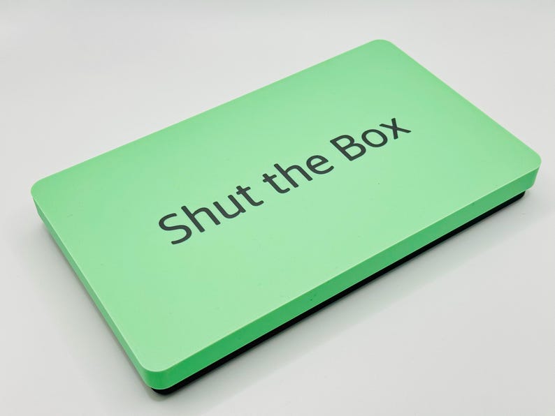 Shut The Box - 12-player. Historical dice game, pub game, travel game for 1 to 4 players. Luck and strategy. Dice Board Travel Game image 4